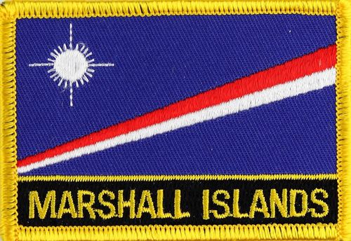 Marshall Inseln Flaggenpatch mit Ländername
