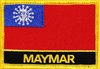 Myanmar  Flaggenpatch mit Ländername