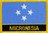 Mikronesien  Flaggenpatch mit Ländername