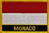 Monaco  Flaggenpatch mit Ländername
