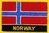 Norwegen Flaggenpatch mit Ländername