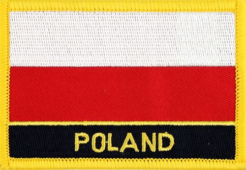 Polen Flaggenpatch mit Ländernamen