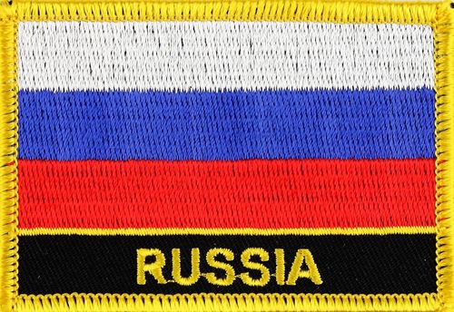 Russland Flaggenpatch mit Ländernamen
