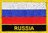 Russland Flaggenpatch mit Ländernamen
