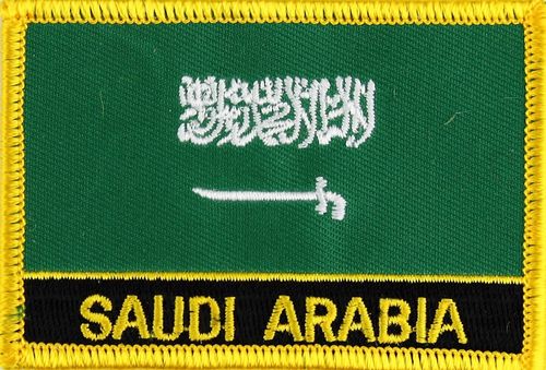 Saudi Arabien  Flaggenpatch mit Ländernamen