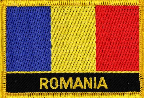 Rumänien Flaggenpatch mit Ländernamen