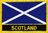 Schottland Flaggenpatch mit Ländernamen