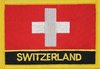 Schweiz  Flaggenpatch mit Ländernamen