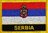 Serbien mit  Wappen Flaggenpatch mit Ländernamen
