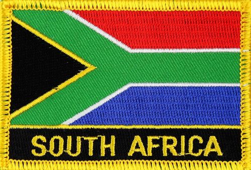 Südafrika Flaggenpatch mit Ländernamen