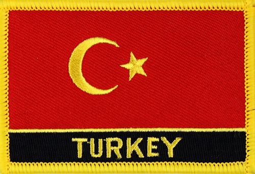 Türkei  Flaggenpatch mit Ländernamen
