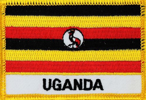 Uganda  Flaggenpatch mit Ländernamen