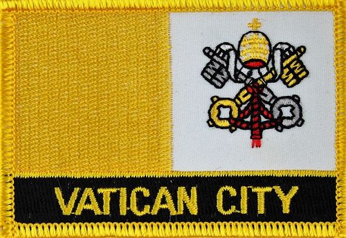 Vatikanstadt  Flaggenpatch mit Ländernamen