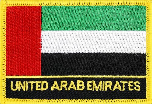 Vereinigte Arabische Emirate  Flaggenpatch mit Ländernamen