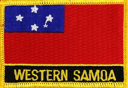 West Samoa  Flaggenpatch mit Ländernamen