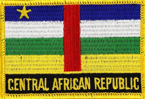 Zentralafrikanische Republik Flaggenpatch mit Ländernamen
