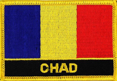 Tschad Flaggenpatch mit Ländernamen