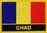 Tschad Flaggenpatch mit Ländernamen