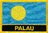 Palau Flaggenpatch mit Ländernamen