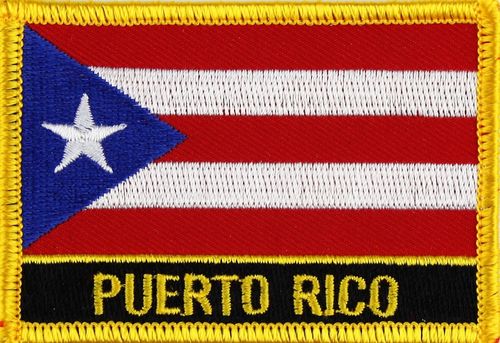 Puerto Rico Flaggenpatch mit Ländernamen
