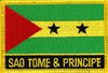 Sao Tome und Principe  Flaggenpatch mit Ländernamen