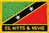 St Kitts und Nevis  Flaggenpatch mit Ländernamen