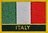 Italien Flaggenpatch mit Ländername