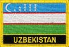 Usbebistan Flaggenpatch mit Ländernamen