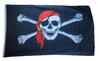 Pirat mit Kopftuch Flagge 150*250 cm