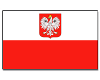 Polen mit Wappen Flagge 150*250 cm