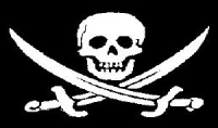 Pirat mit Säbel Flagge 60 * 90 cm