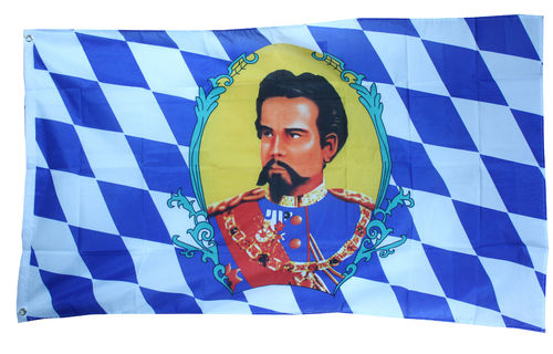 Bayern mit König Ludwig Flagge 90*150 cm