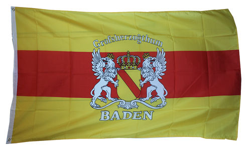 Großherzogtum Baden mit Schrift Flagge 90*150 cm
