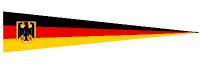 Deutschland mit Adler Wimpel ca. 28 * 148  cm