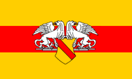 Outdoor-Hissflagge Baden mit Wappen 90*150 cm
