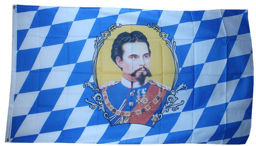 Outdoor-Hissflagge Bayern König Ludwig 90*150 cm
