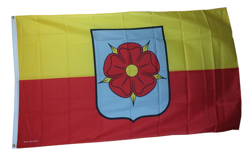 Outdoor-Hissflagge Lippeflagge mit Rose  90*150 cm