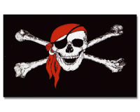 Outdoor-Hissflagge Pirat mit Kopftuch 90*150 cm