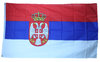 Outdoor-Hissflagge Serbien mit Wappen 90*150 cm