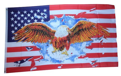 Outdoor-Hissflagge USA mit breitem Adler 90*150 cm
