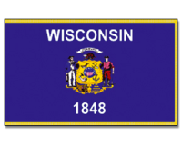 Outdoor-Hissflagge Wisconsin 90*150 cm
