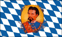 Bayern König Ludwig Hohlsaumflagge 60 * 90 cm