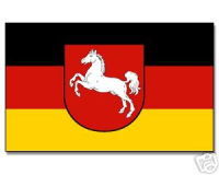Niedersachsen Hohlsaumflagge 60 * 90 cm