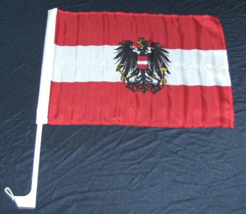 Autoflagge Österreich mit Wappen