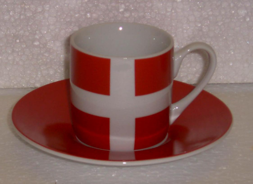Espressotasse mit Dänemark Flagge