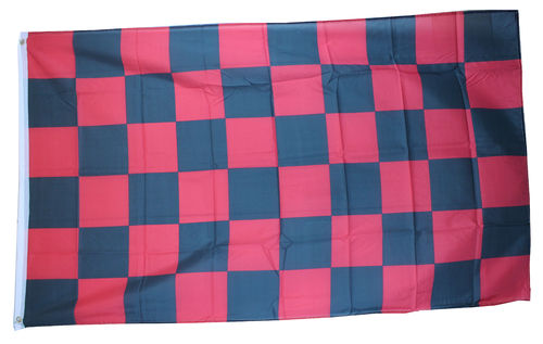 Schwarz/Rot Karo Flagge 90*150 cm