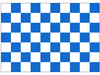 Blau/Weis Karo Flagge 90*150 cm