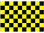 Schwarz/Gelb Karo Flagge 90*150 cm