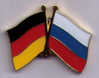 Deutschland - Russland,  Freundschaftspin ca. 25 mm