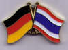 Deutschland - Thailand Freundschaftspin ca. 29 mm